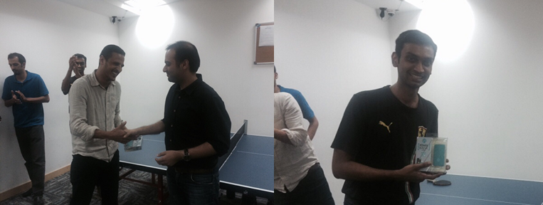 HR_Wadi's tweet photo. Khaled from Customer Support &amp; Anupam from Finance smashed the #TableTennisChampionship!!! Kudos boys!! #WorkFam http://t.co/EJKpvcVimY