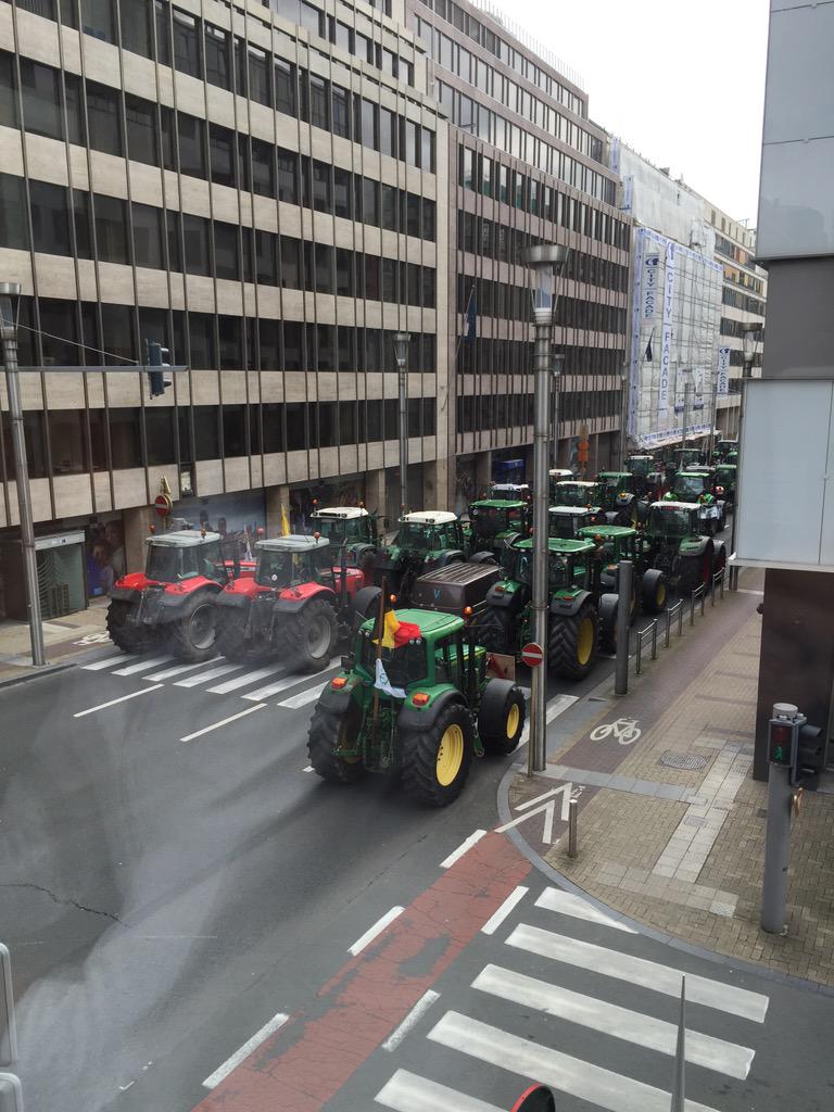 lewis_crofts's tweet photo. Latest edition of Monster Trucks of Brussels outside the office http://t.co/BL5USYJjn3