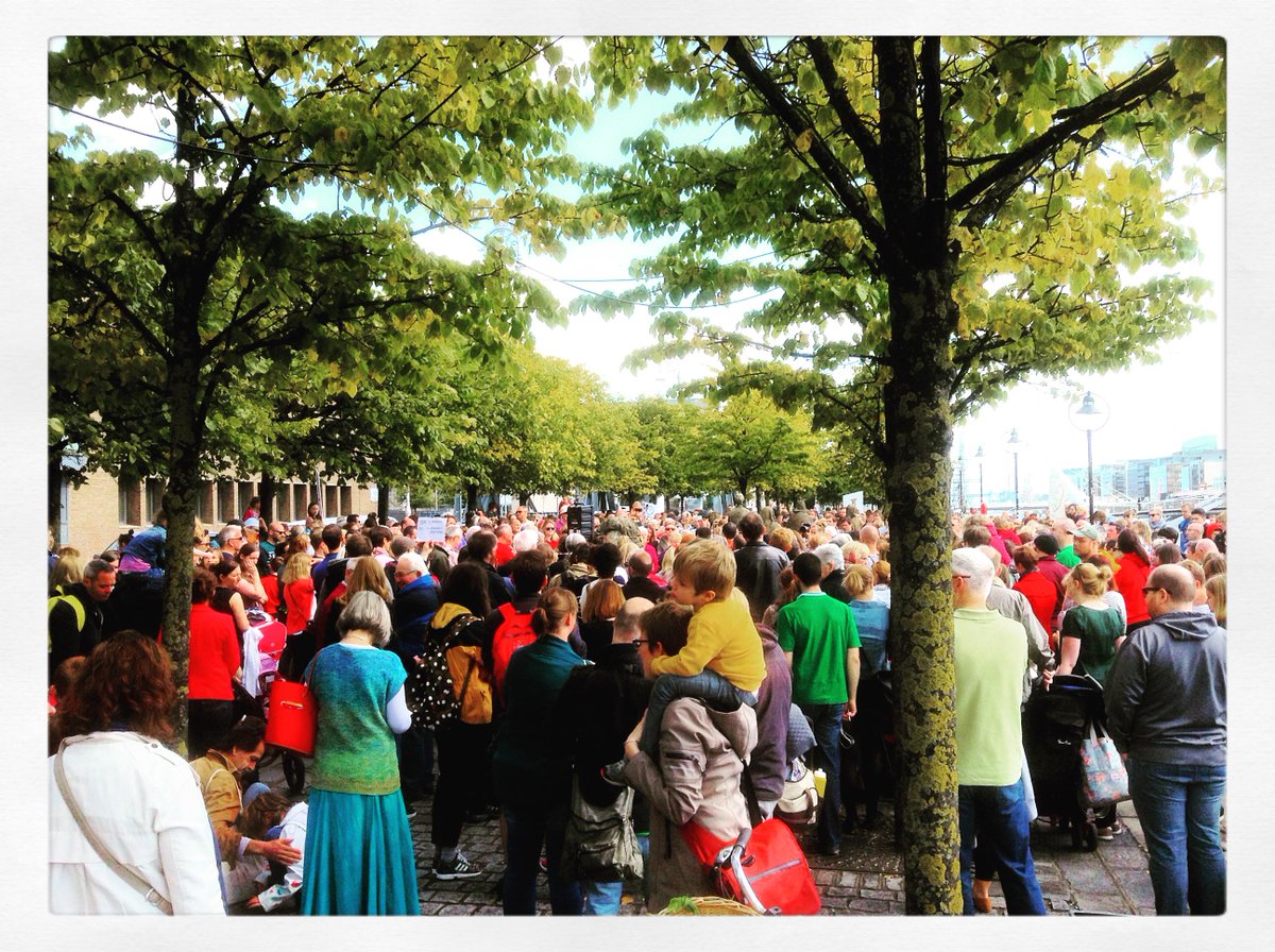 Krmel19's tweet image. &quot;ALL ARE WELCOME&quot;.Famine Memorial~05/09/2015~ Dublin, Ireland @UpliftIRL #peace #unityofmankind #oneworld #noborders