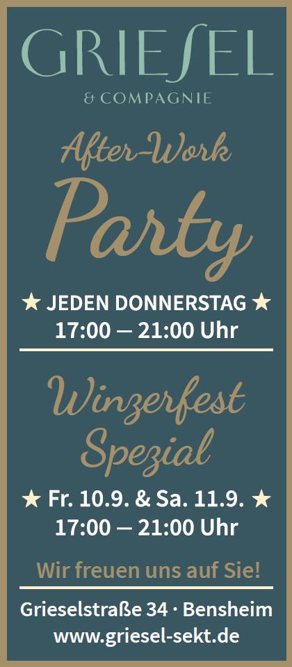 After-Work Party @griesel Winzerfest Special am Freitag #griesel #afterwork #party #winzerfest #lounge