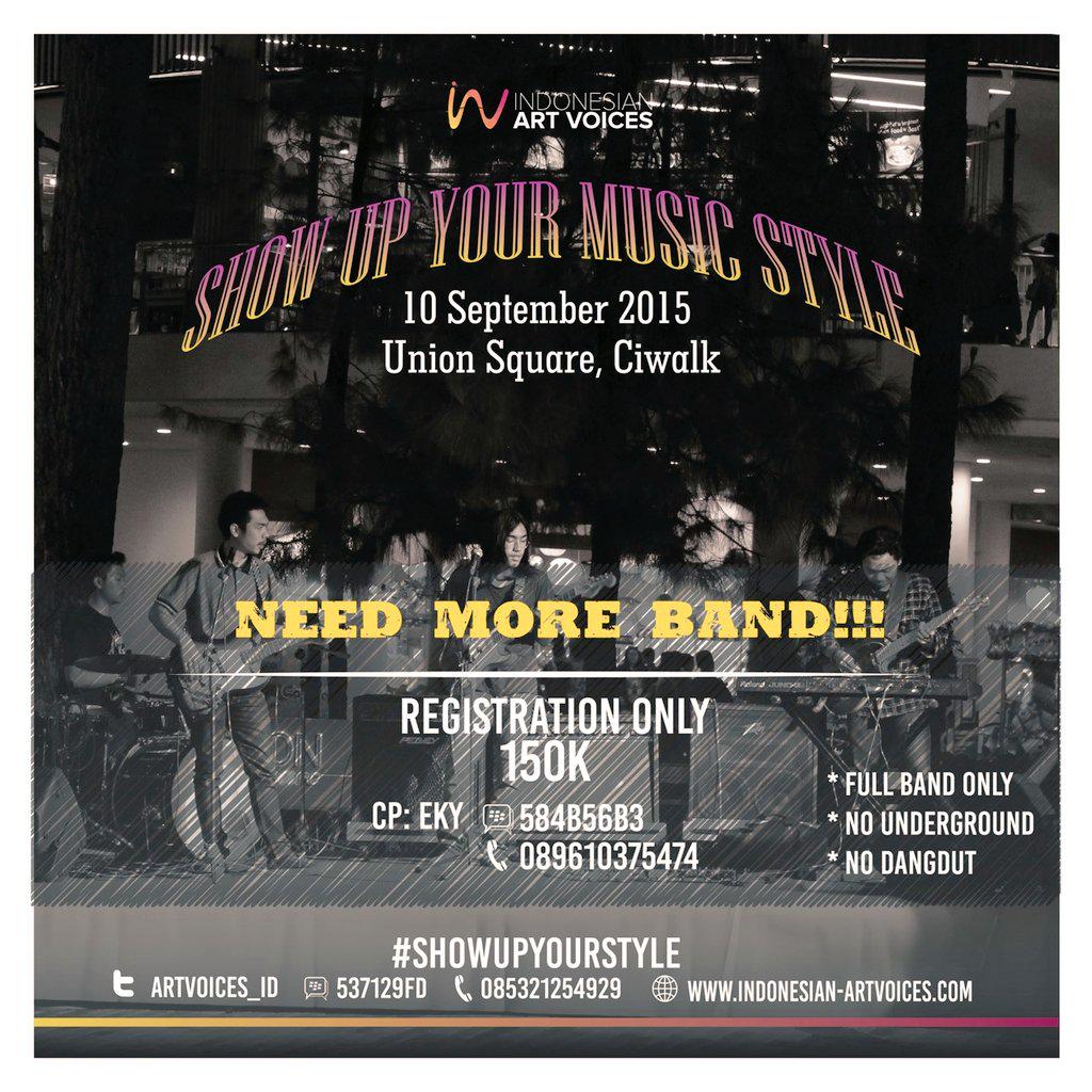 need more band regist 150 K only, <a href="/ciwalk/">Adam Danial Abdul</a> 10 september, no underground n dungdat cp:  eky 584B56B3/ 089610375474