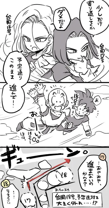 今度の台風17号18号がこんなだったらいいのにな
というお話。 