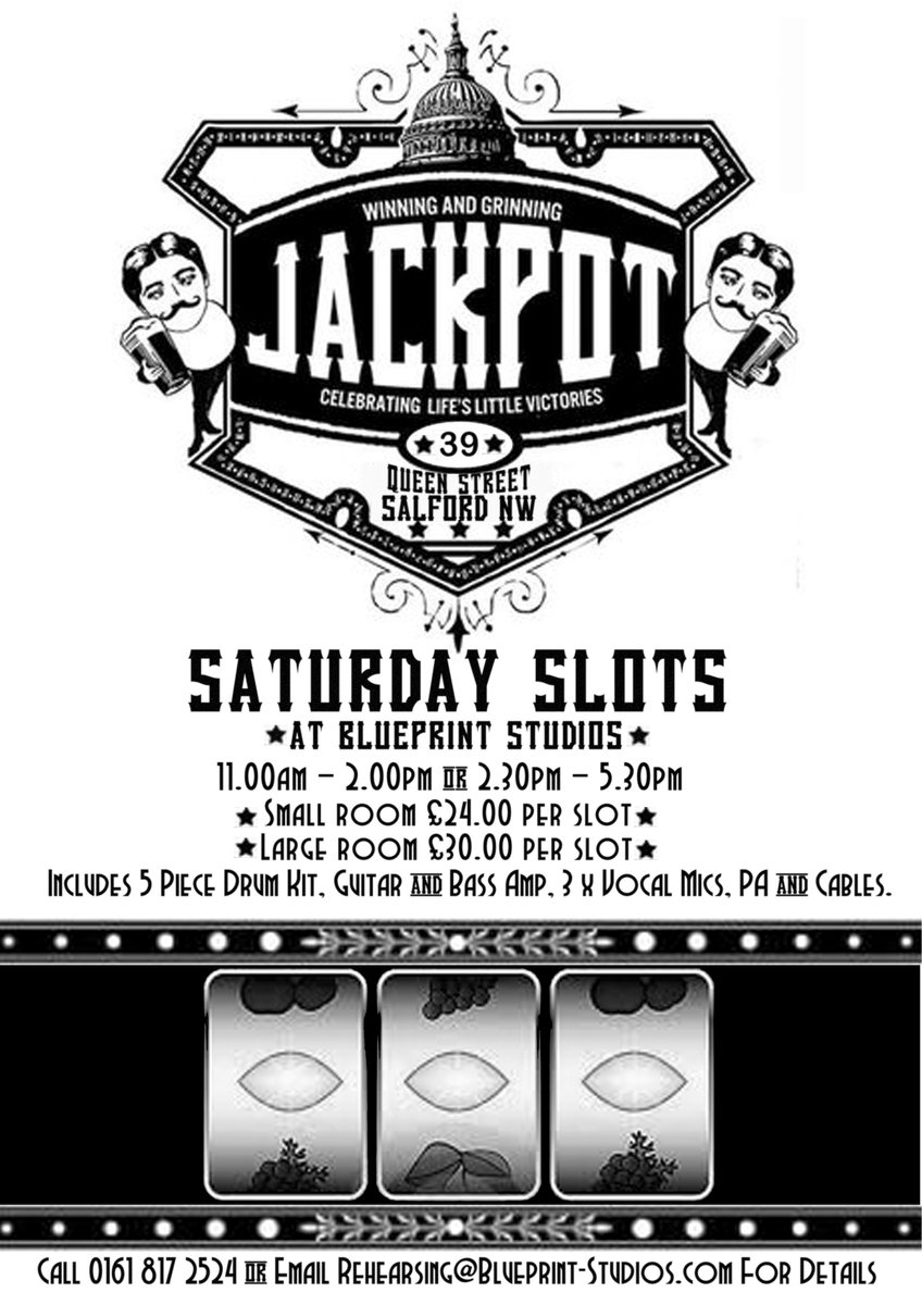 Saturday slots! 3 hour slots kitted out with everything you need to plug in &amp; play from £24.00. Spread the word! x