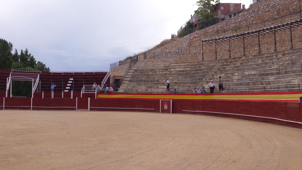 El ruedo de la Plaza de Toros de La Isla de Trillo ya esta listo para la función. #ConcursoDeRecortes #VillaDeTrillo