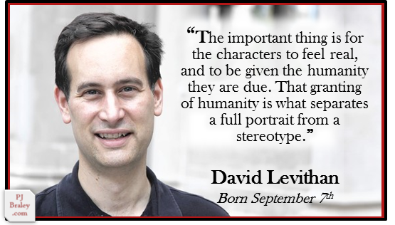 Happy David Levithan, American writer.
More:  