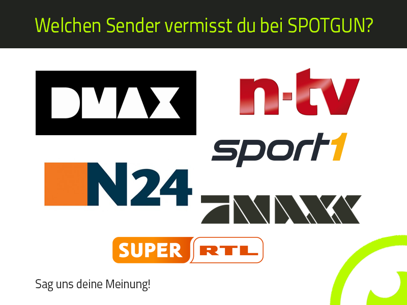 SPOTGUNapp's tweet photo. Welchen Sender vermisst ihr in der SPOTGUN-App? http://t.co/jlDrfPyQRv