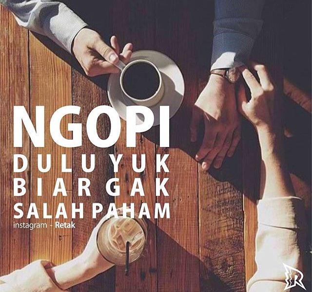 Berantem sama pacar? Coba aja ngopi..biar ga salah paham :D (gambar via Retak) #Ujung2nyaSoalHati