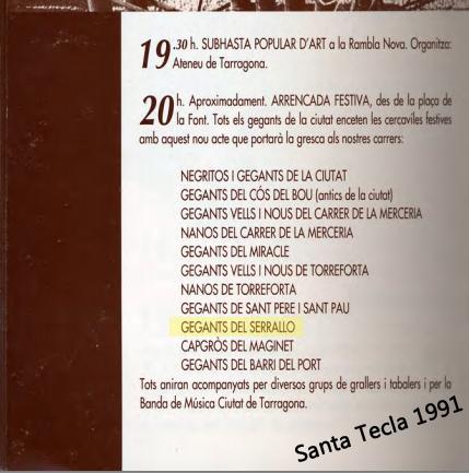 gegantsserrallo's tweet photo. Propera parada: FESTA MAJOR @SantateclaTGN on participem activament des del 1990! #GanesdeSantaTecla #SantaTecla2015 http://t.co/K1Whby0mK4