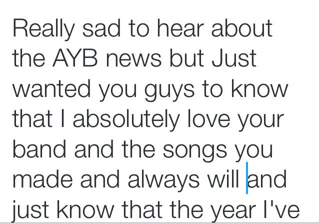 riseandfaII's tweet photo. Will miss you guys as a band xx &amp; I know this is really dramatic but I was trying to by kind &amp; it turned out dramatic http://t.co/s8F7HxLych