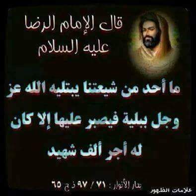 قال الامام الرضا (عليه السلام