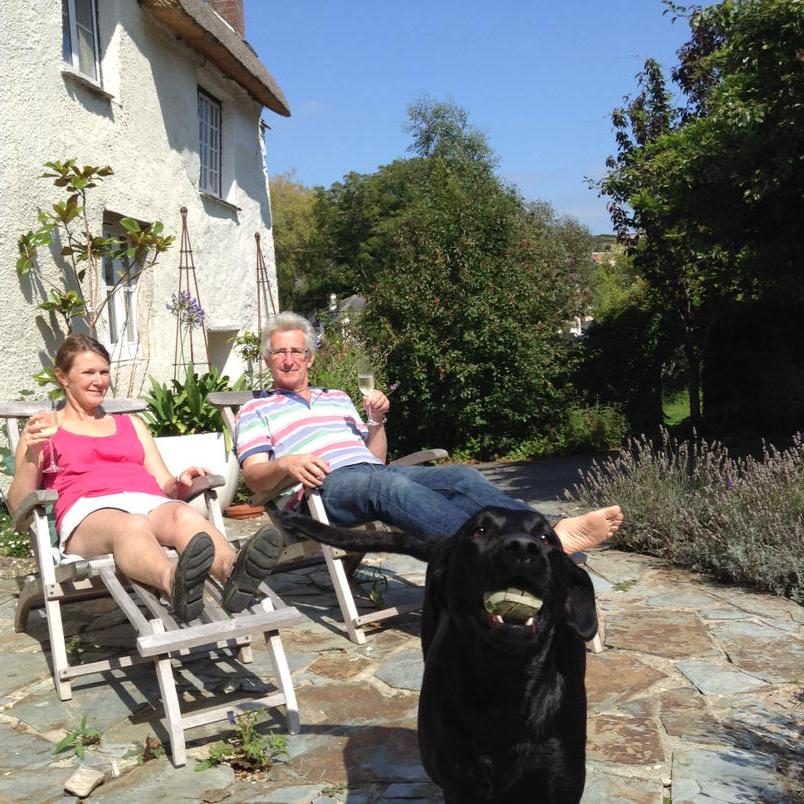 Enjoying a break from bed making in the September sun #southpool #indiansummer