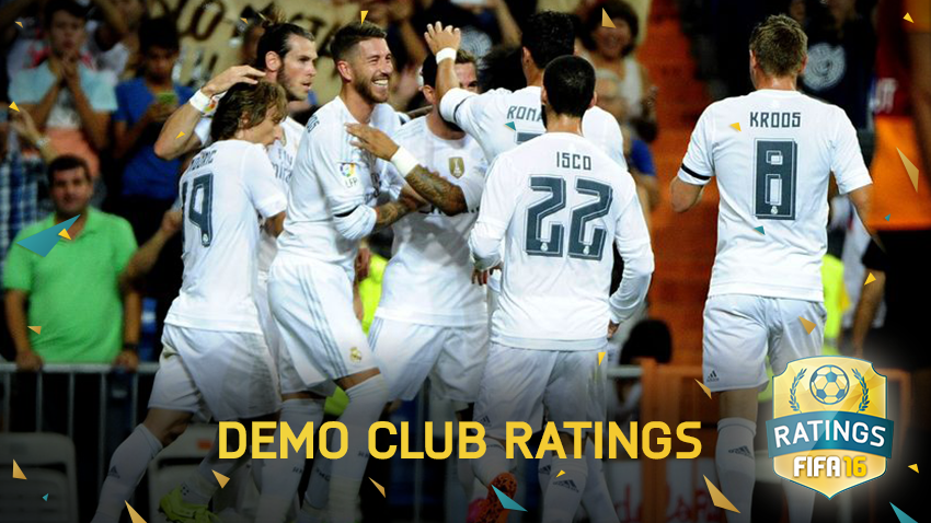 EASPORTSFC's tweet photo. It's almost Demo Day! See the ratings for @realmadrid, @FCBarcelona, and the #FIFA16Demo clubs http://t.co/M4JC2bmGVf http://t.co/dR4d1xwv5C