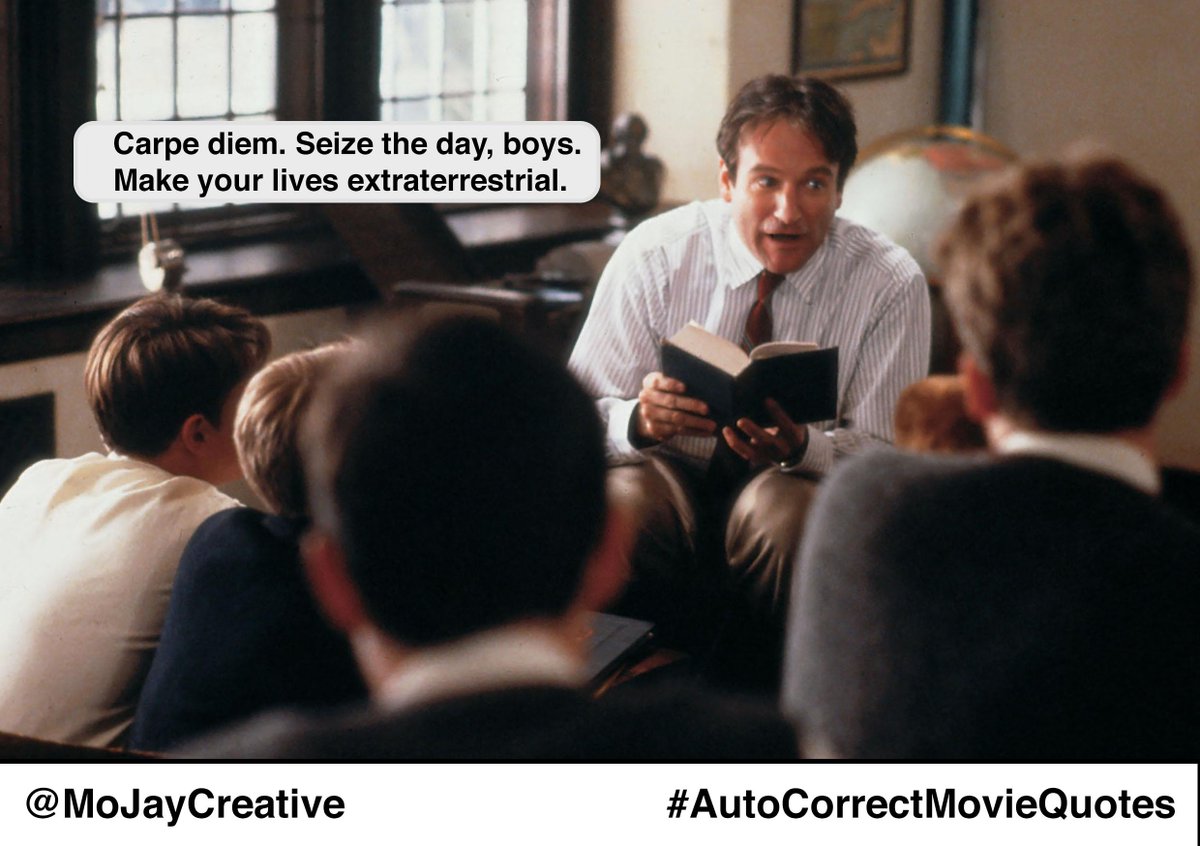 JamieWCarter's tweet photo. Make your lives extraterrestrial #AutoCorrectMovieQuotes http://t.co/Bu287Nrcjh