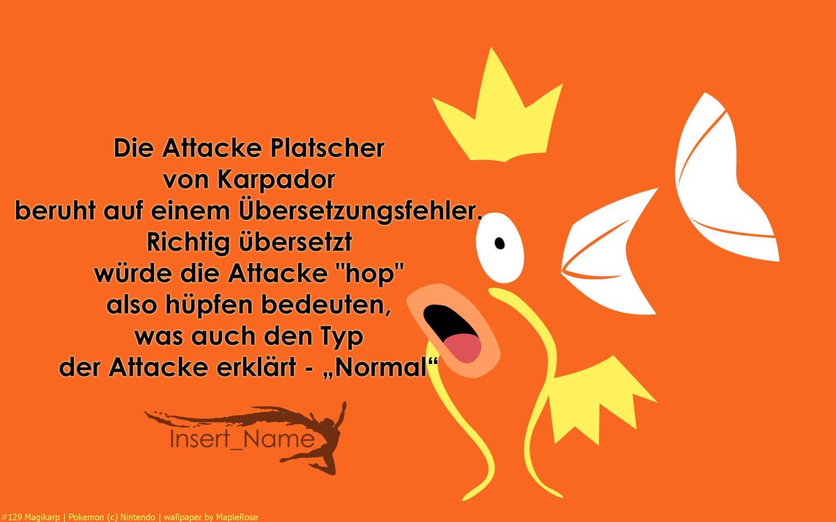 Freut Ihr euch auch immer so, wenn ihr ein Karpador angelt? #PokeFakt #Pokémon #Karpador #129 #FactMonday