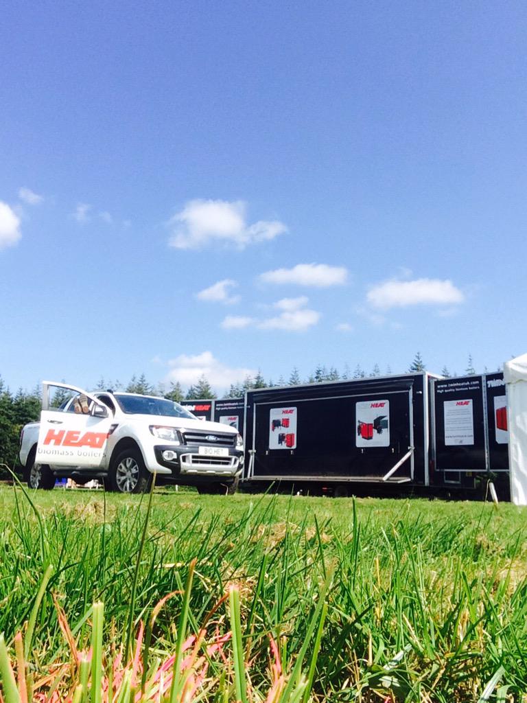 Demonstration trailer set up ready for #confor2015 going to be nice weather so come along and visit us a G4.