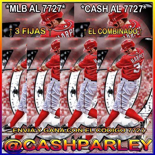 CashParley's tweet image. ⚾LUNES 07/09  #YA_ACTIVADA LA  7727◄

⚾ ▬►MLB AL 7727◄▬ ⚾ #3_FIJAS
⚾ ▬►CASH AL 7727◄▬ ⚾ #3_Combinadas