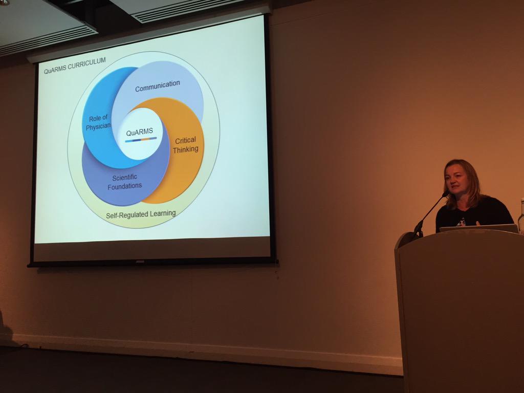 TheresaSuart's tweet photo. Watching Jennifer MacKenzie presenting on our service-learning in #QuARMS at #AMEE2015 in Glasgow @DeanOnCampus http://t.co/T7Wn5FlBRm