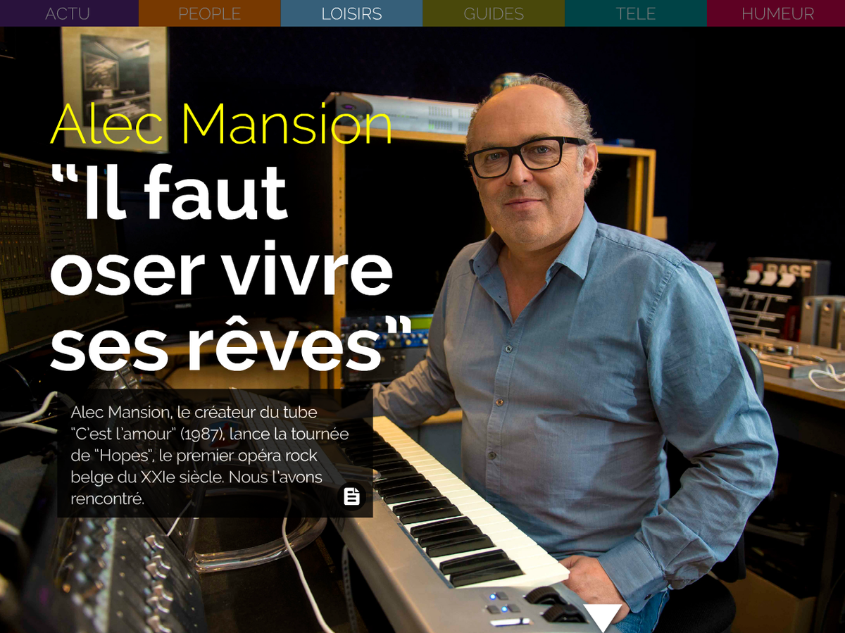 NDewaelheyns's tweet photo. @AlecMansion lance la tournée de #Hopes
Également sur #Soirmagplus ► http://t.co/aQMMxR6eNc http://t.co/Lf2DlvhWwS