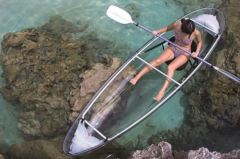 CompellingPics's tweet photo. Transparent kayaks to see the water underneath 😳 http://t.co/tKwyIJD1El