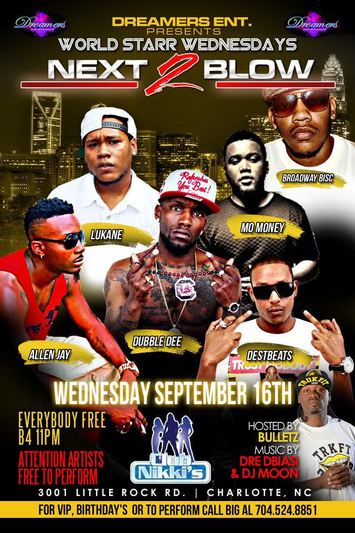 Dest704's tweet photo. Wednesday September 16th #TGMG #YNM #DestBeats shutting down club Nikkis #CLT Everybody free till 11pm! http://t.co/LSoxNCFzMh