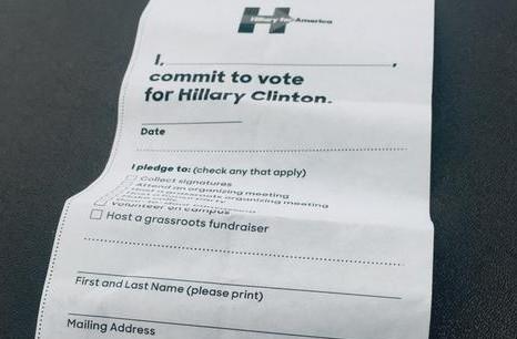 Hillary Clinton required Millennials to sign commitment pledge