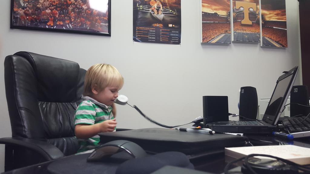 UTCoachGreg's tweet photo. Few more shots of the littleman getting work done. #CoachCaleb is working hard to #GiveHisAll for Tennessee! #MyAll http://t.co/xMOglYaCoO