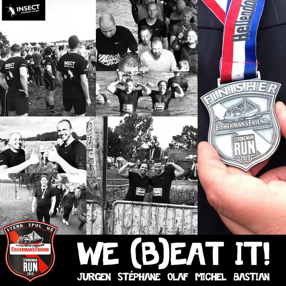 Insectcreatieve's tweet image. WE (B)EAT IT! Insect crew vs #StrongManRun2015