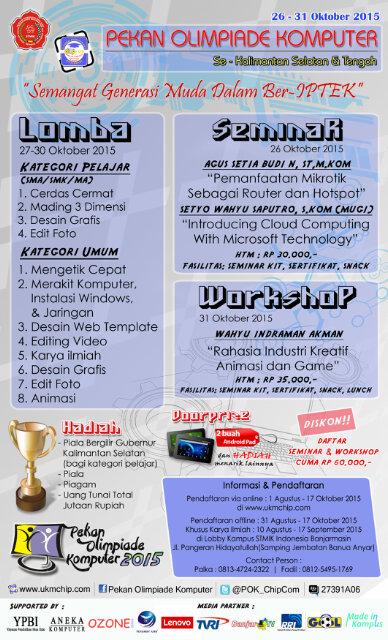 Ayo ikuti Pekan Olimpiade Komputer 2015. @Rescue_Kalsel <a href="/AyahASI_Kalsel/">AyahASI_Kalsel</a> <a href="/b2wkalsel/">Pesepeda KalSel</a> @BanjarbaruNEWS <a href="/BanjarStudent/">Banjar Students</a>