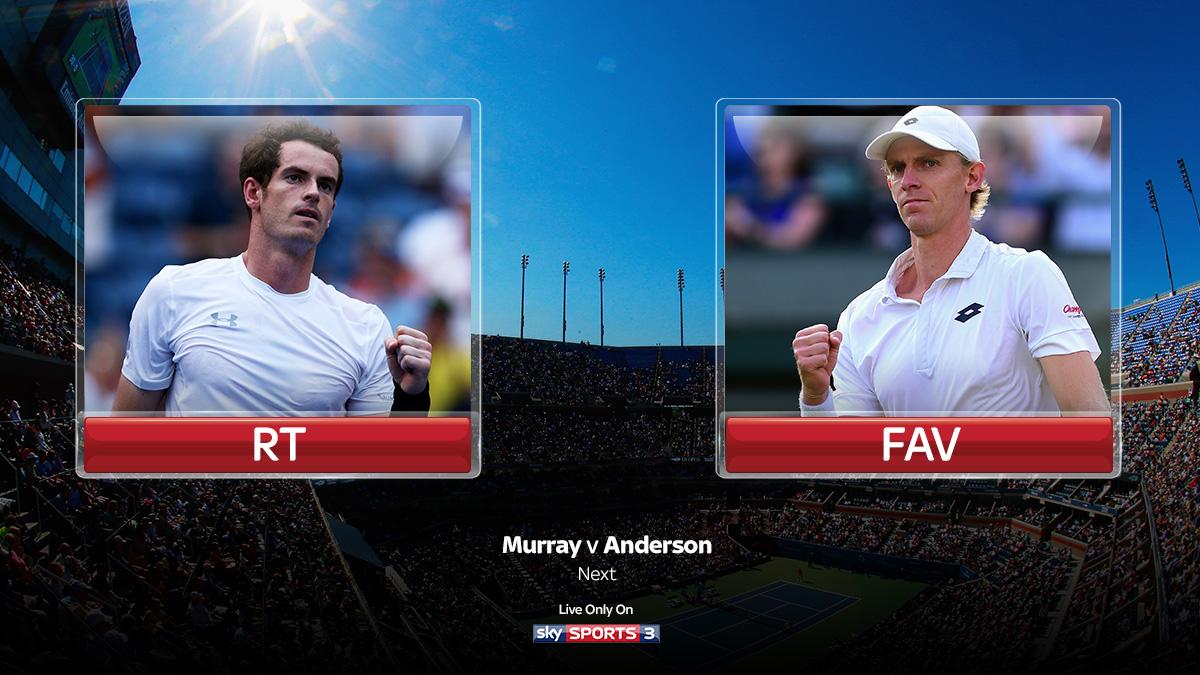 SkySportsTennis's tweet photo. COMING UP NEXT.

Murray v Anderson LIVE on Sky Sports 3 📺

Who are you picking?

RT for Murray.

Fav for Anderson http://t.co/mC4oSuowNr