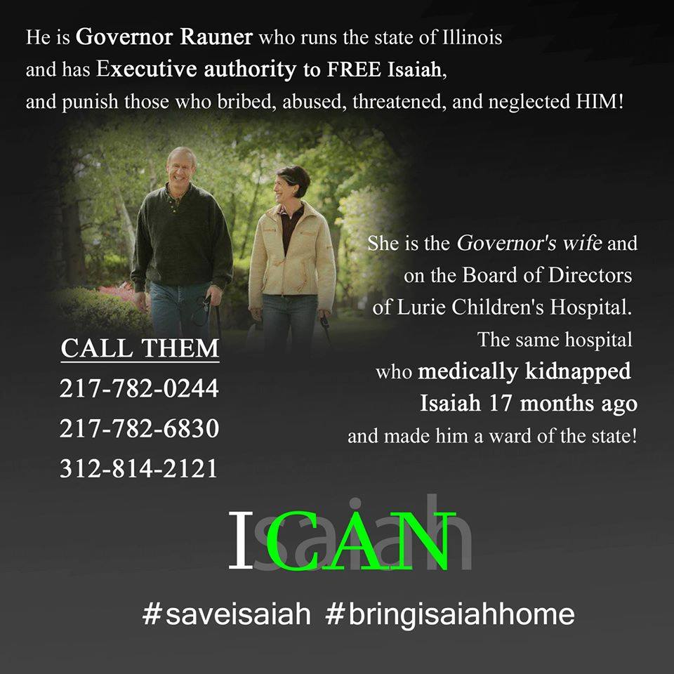 kimberly12303's tweet photo. .@GovRauner Illinois also has a MAJORLY CORRUPT DCFS! FREE ISAIAH RIDER! #saveisaiah #EnoughisEnough #freeisaiah http://t.co/jTSDXdM2Y4