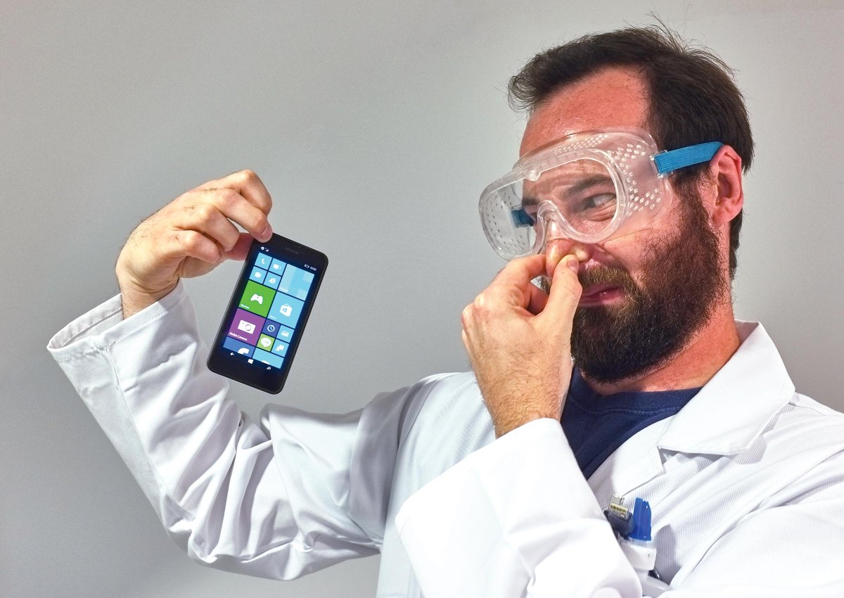 MichonCreative's tweet photo. We’ve acquired a Nokia Lumia 635 #Window8.1 for our #DeviceLab. Apparently some people use a Windows phone... http://t.co/kJrNFSBksP