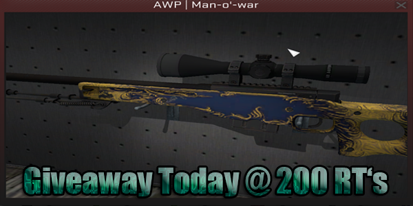 DrewGravely's tweet photo. #CSGO AWP Man-O-War Giveaway TODAY at 200 RT's... Must Be In Stream To Win! #Twitch 

http://t.co/V7EF7P9o0Z http://t.co/sLyGSYcqRO