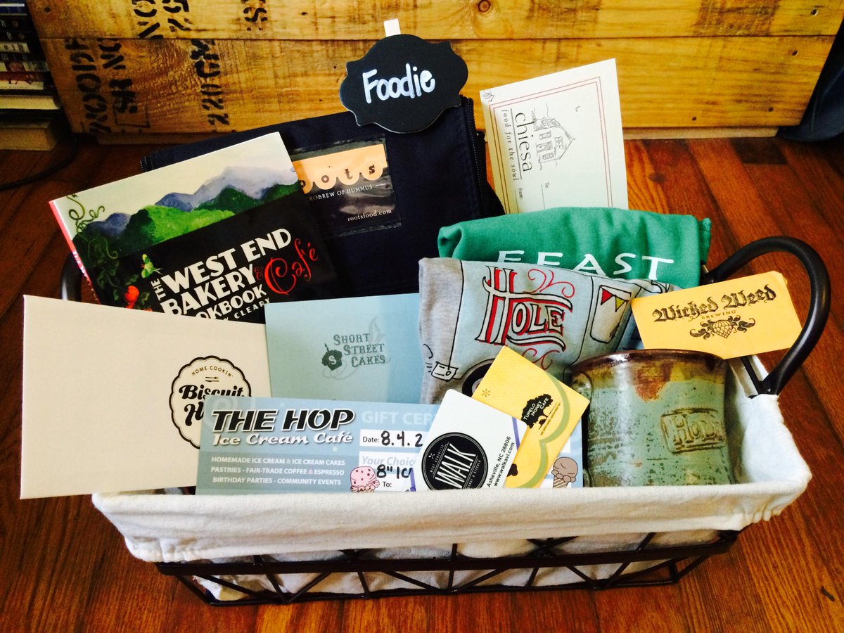 FEASTasheville's tweet photo. Enter to win this #FEASTavl "foodie" gift basket! Proceeds support #WNC kids. Tickets &amp; info: http://t.co/FJcEUGt0l9 http://t.co/LKqFsSXxDh