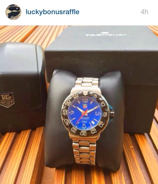TheWineGuys1's tweet photo. For your chance to win a genuine Tag Heuer F1, follow Luckybonusraffle on Instagram and follow these instructions! http://t.co/jyoGiIBi2a