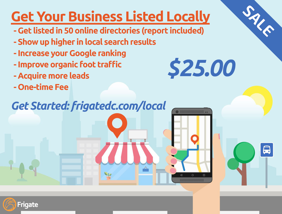 frigatedc's tweet image. #SmallBusiness Labor Day Sale! Get 75% off of our #LocalSEO package! Get Started: frigatedc.com/local