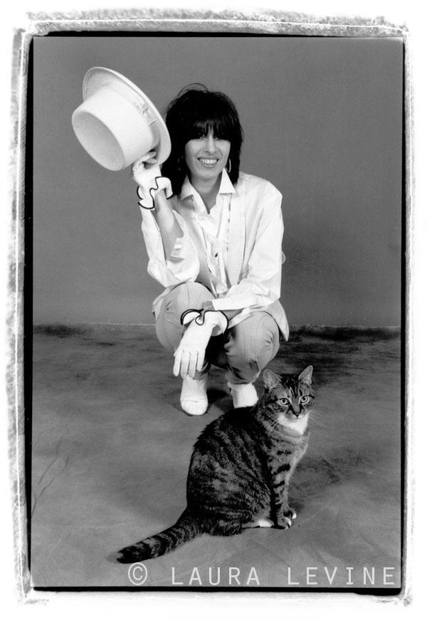 Happy Birthday, Chrissie Hynde! With my cat, back in 1987. Photo © Laura Levine   