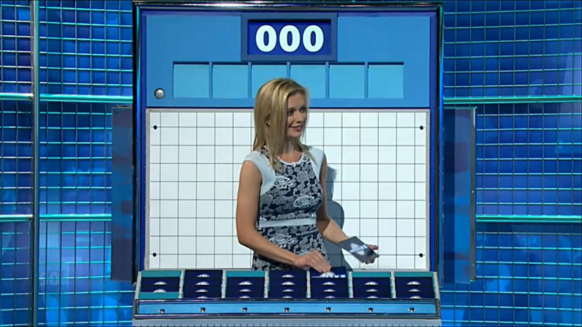 RachelRileyFC's tweet photo. Rachel during the numbers rounds of today's #Countdown on Channel 4. #BlueFlowerPower http://t.co/7oG3odqEW7
