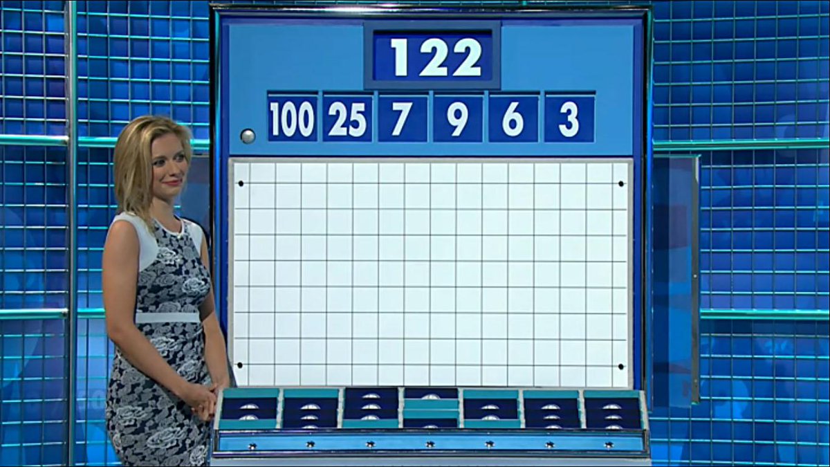 RachelRileyFC's tweet photo. Rachel during the numbers rounds of today's #Countdown on Channel 4. #BlueFlowerPower http://t.co/c0VUYkX73B