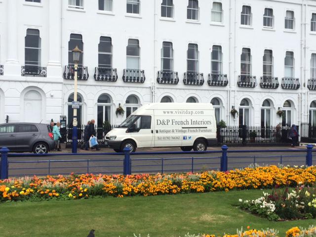Official_DAP's tweet photo. #delivery to #Eastbourne. 
#frenchfurniture #farrowandball #pink #armoire #antique #furniture #seaside #pier #rock http://t.co/IzkHsAXs75