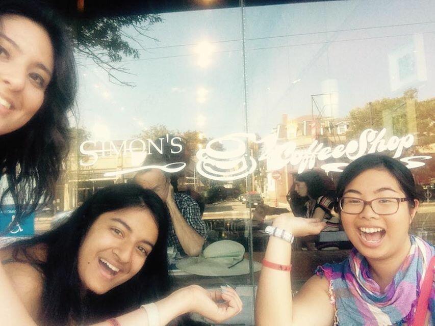 RakeshCodrana's tweet photo. Simon says pose next to a coffee sign #quadcrawl http://t.co/7rOJjqeYM9