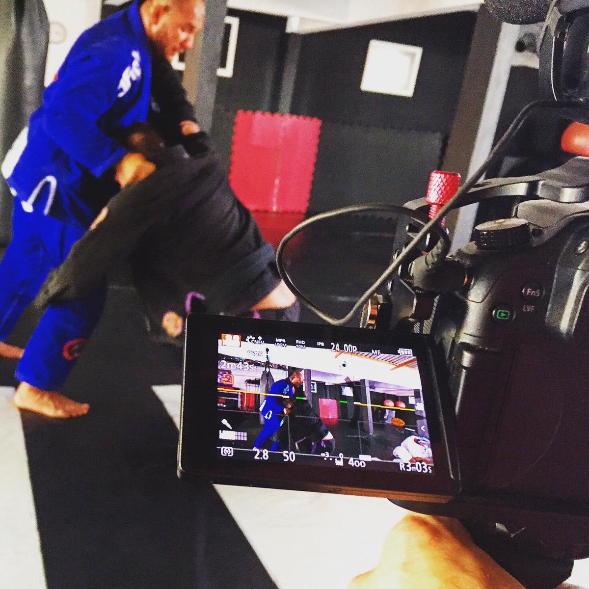 BJJWorldChamp's tweet photo. Filming on location in #Brazil with our friend @CyborgAbreu. Happy Labor Day everyone! #BJJ #OnLocation http://t.co/x9yUAh0Tgy