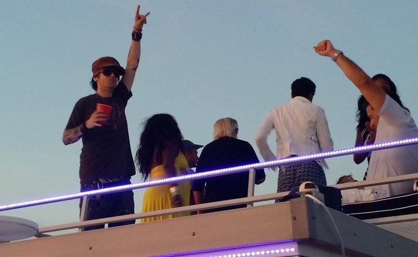 SixxTwentySeven's tweet photo. "Dude, you just gotta make a party wherever you go" http://t.co/dF4zZKKlgk