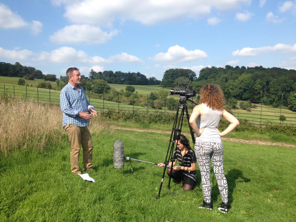 Nbadgerweek's tweet photo. @GeorgiaLilyStev Filming today with Nigel Marven 🐾🐾 http://t.co/YTkBKYoIZu