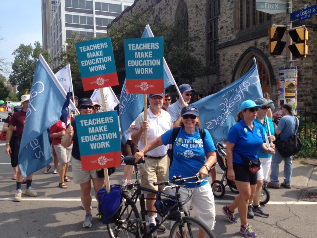 TEACHERS MAKE EDUCATION WORK! #working conditions = #learningconditions #etfo @ETFOnews #ottawalabourday