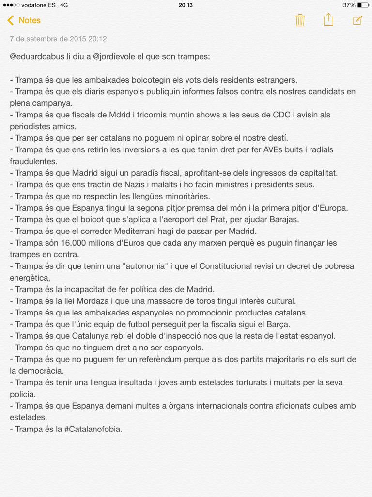 rosetjordi's tweet photo. Bon dia (15) @jordievole com a periodista plural/imparcial podries comentar les #Trampes q ha exposat @eduardcabus? http://t.co/6sQmvzegTG