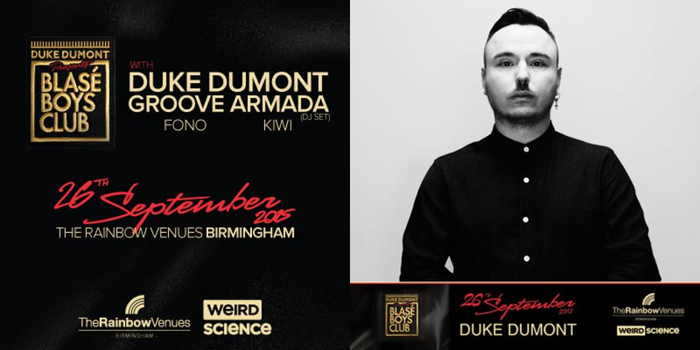 After a SOLD OUT show in January .<a href="/DukeDumont/">DukeDumont</a> returns Saturday 26th September. Who’s in?

bit.ly/DukeDumont_Tic…