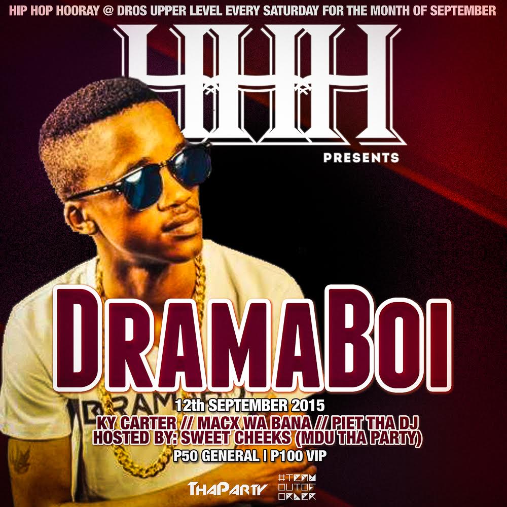 AimoMusiq's tweet photo. Ladies & Gents, We got @DramaBoi_BW for this saturday's edition of #HipHopHooray #SalaLeNna #TeamOutOfOrder ππ₯ππ₯ππ₯ http://t.co/a1fwH3V0dX