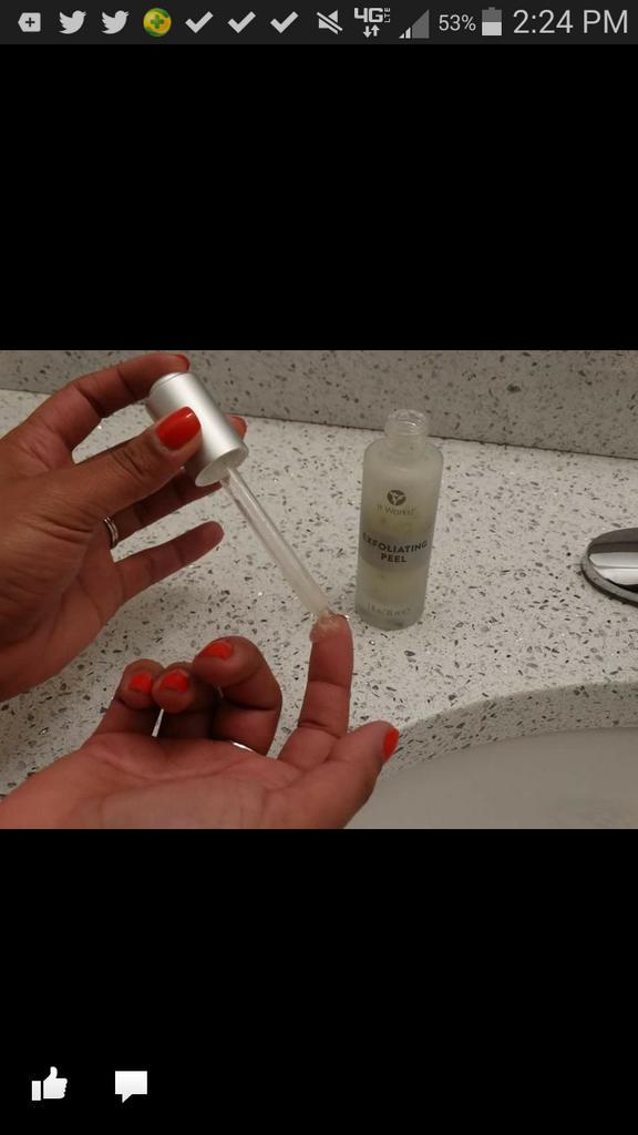 itworks364's tweet photo. Looking for 5 people to try my exfoliating peel for 3 months/$29. Message me if interested. See pics below. http://t.co/hq8lb5tKzc