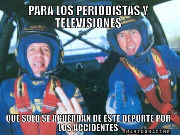 C_M_Extra52's tweet photo. Que le llegue a todos los carroñeros de la prensa española #DefiendeLosRallyes. http://t.co/Ys8nbi3Flf