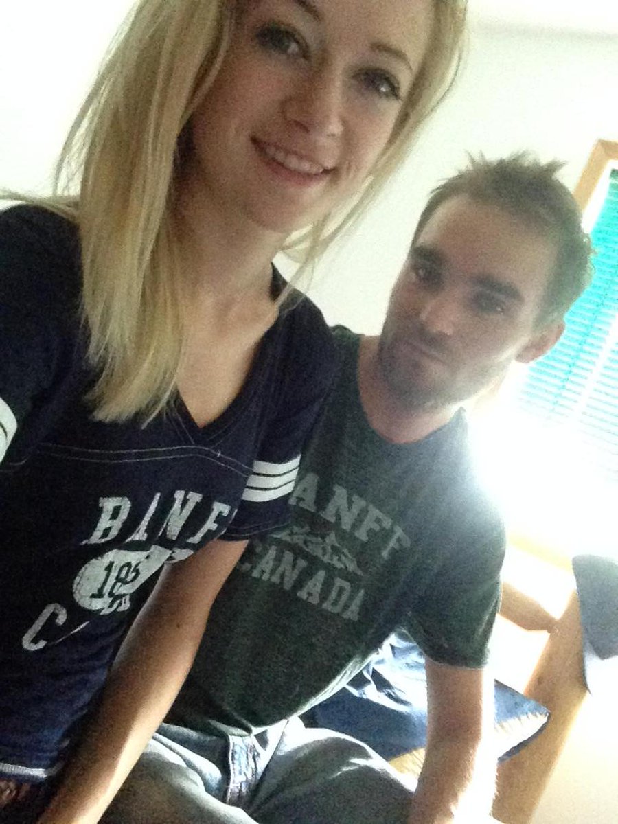 melissawenstob's tweet photo. We both got Banff shirts from our holiday and had to get a picture in them together #couplesstuff #matching #mcm 😍 http://t.co/SUwT00VY0L
